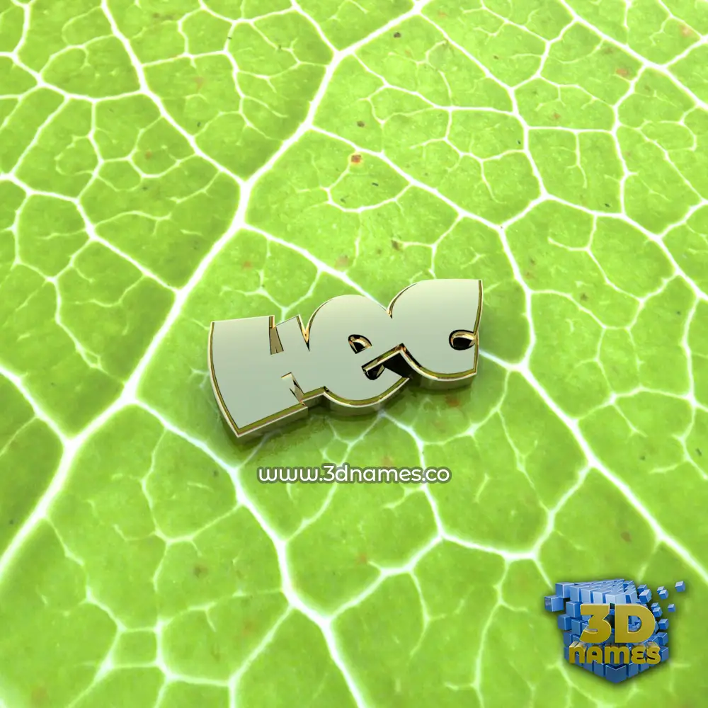 hec in Gold Leaf style - 3D name wallpaper