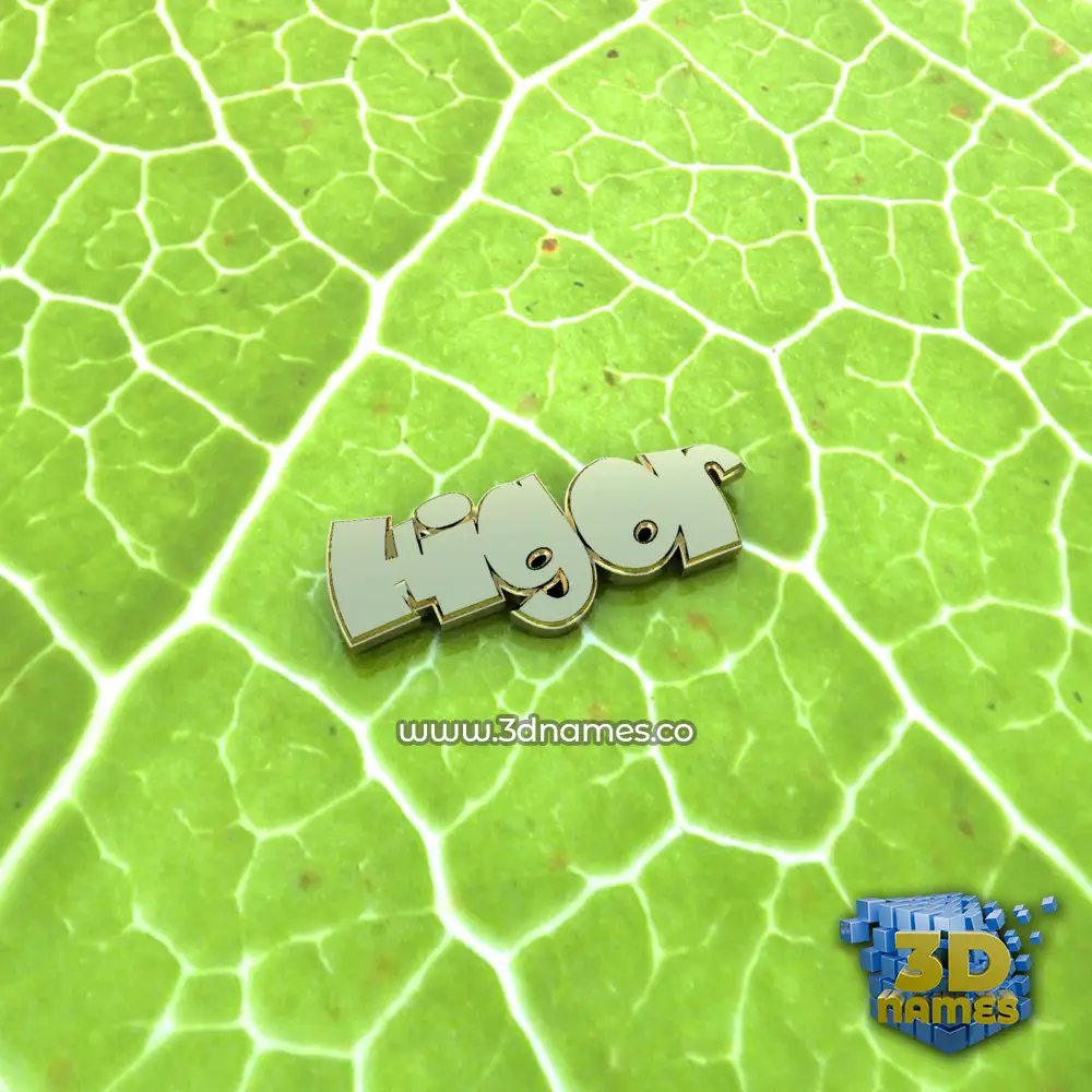 higor in Gold Leaf style - 3D name wallpaper