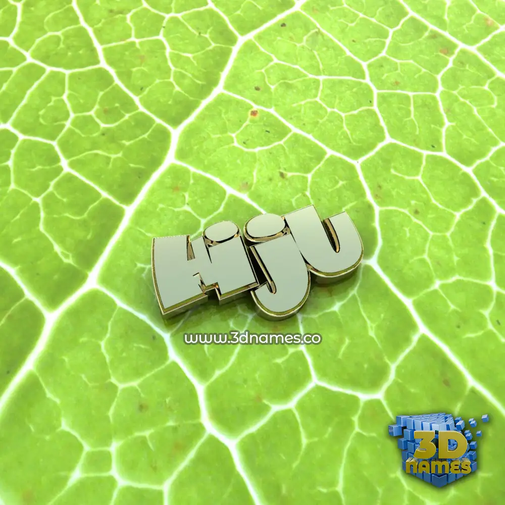 hiju in Gold Leaf style - 3D name wallpaper