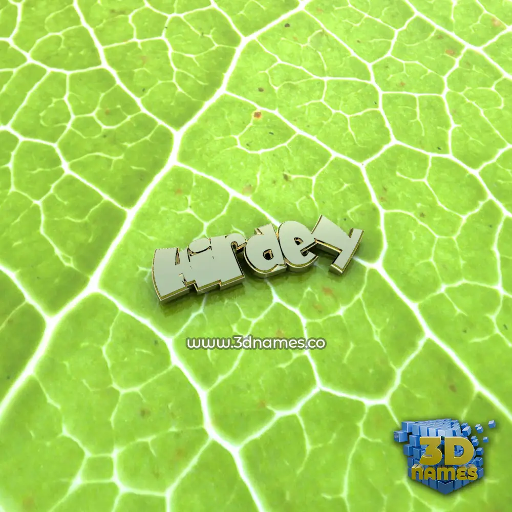hirdey in Gold Leaf style - 3D name wallpaper
