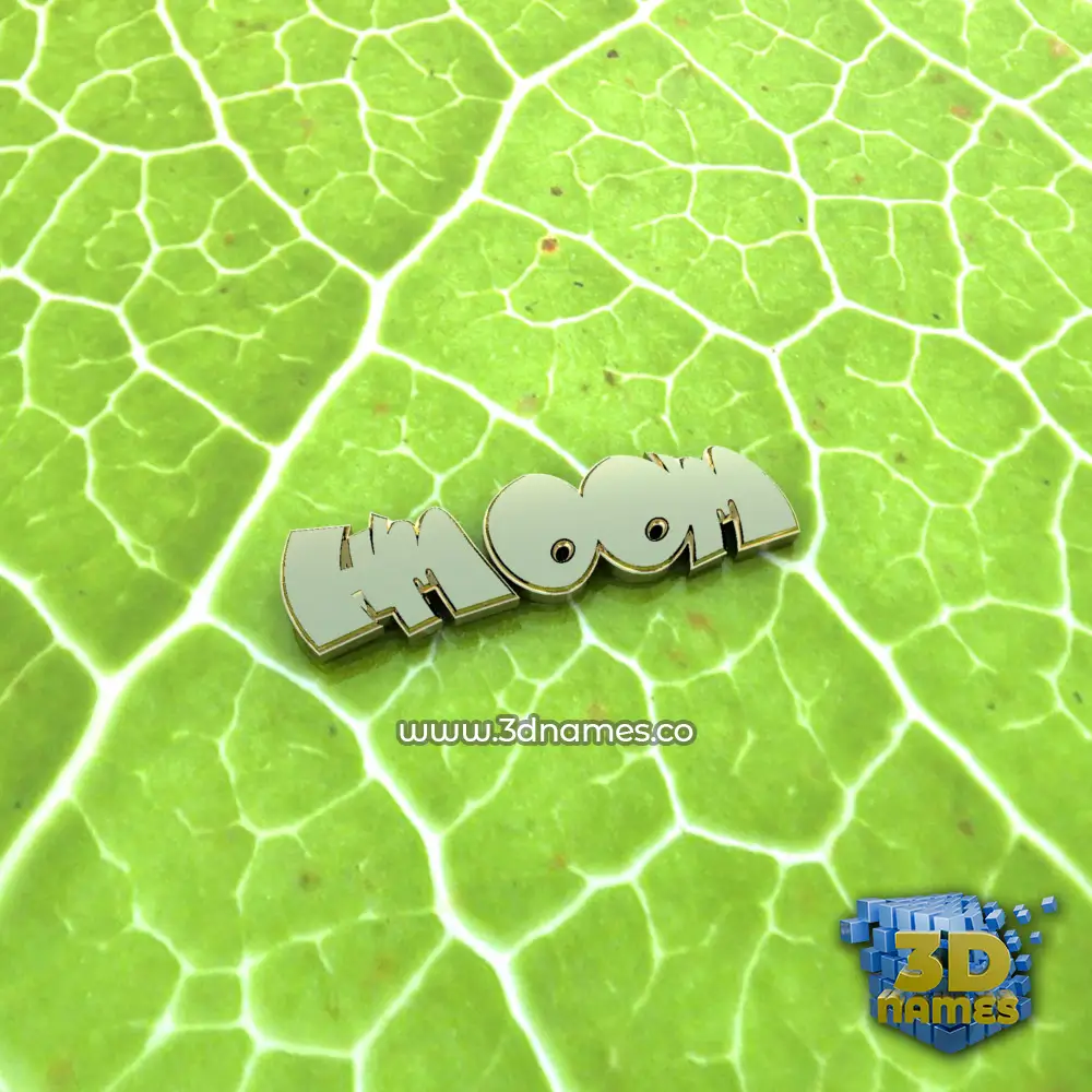 hmoom in Gold Leaf style - 3D name wallpaper