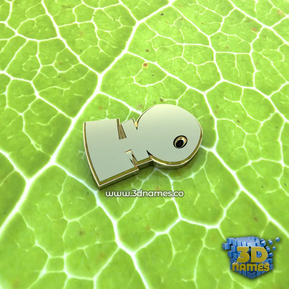 ho in Gold Leaf style - 3D name wallpaper