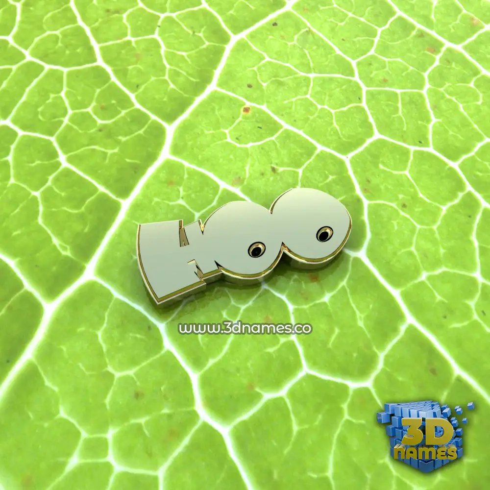 hoo in Gold Leaf style - 3D name wallpaper