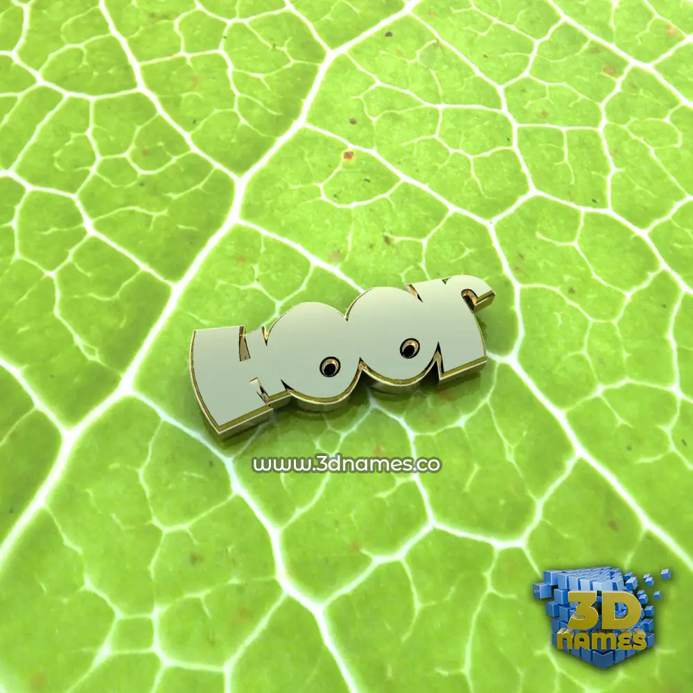 hoor in Gold Leaf style - 3D name wallpaper