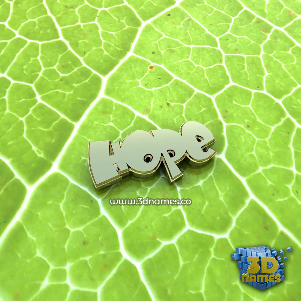 hope in Gold Leaf style - 3D name wallpaper