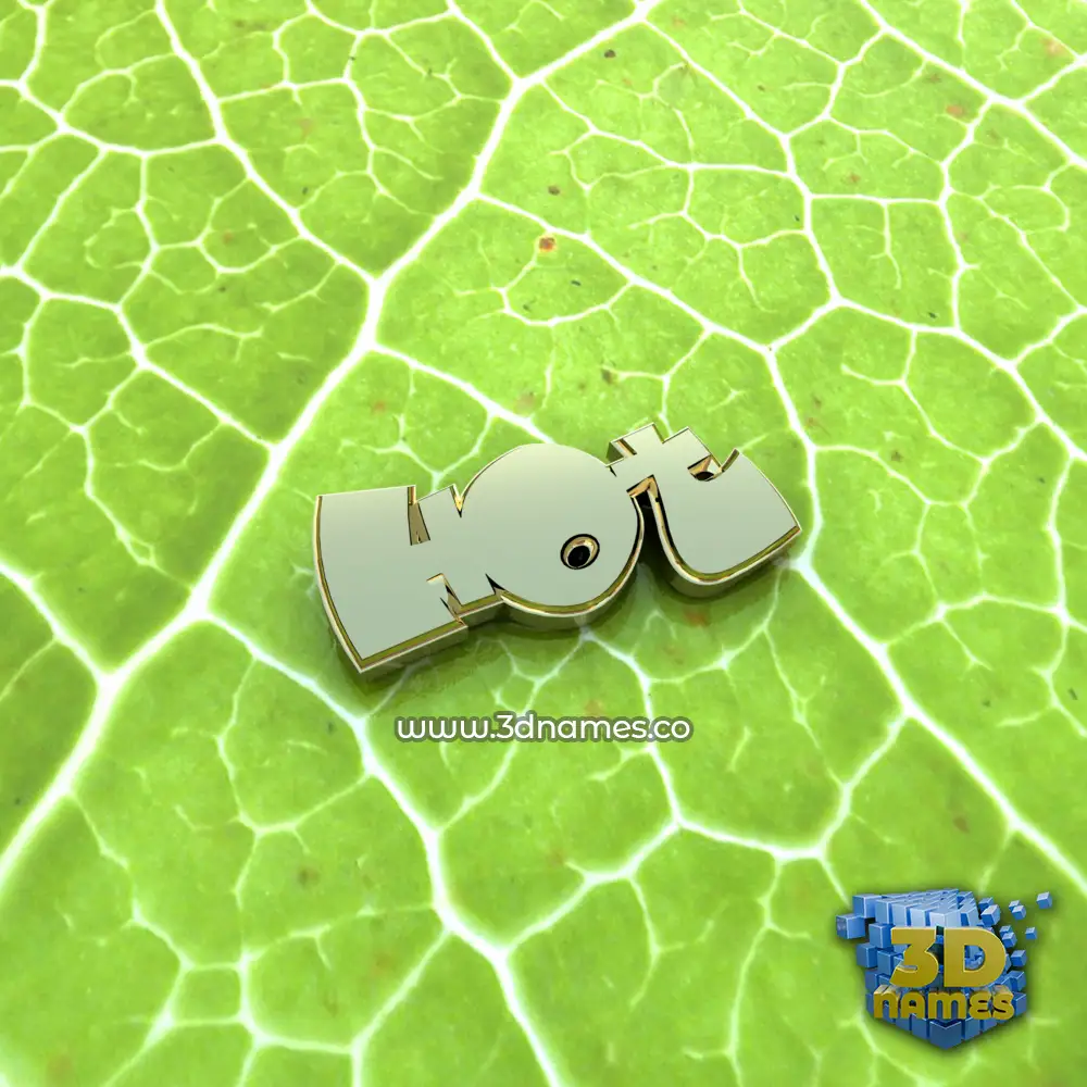 hot in Gold Leaf style - 3D name wallpaper