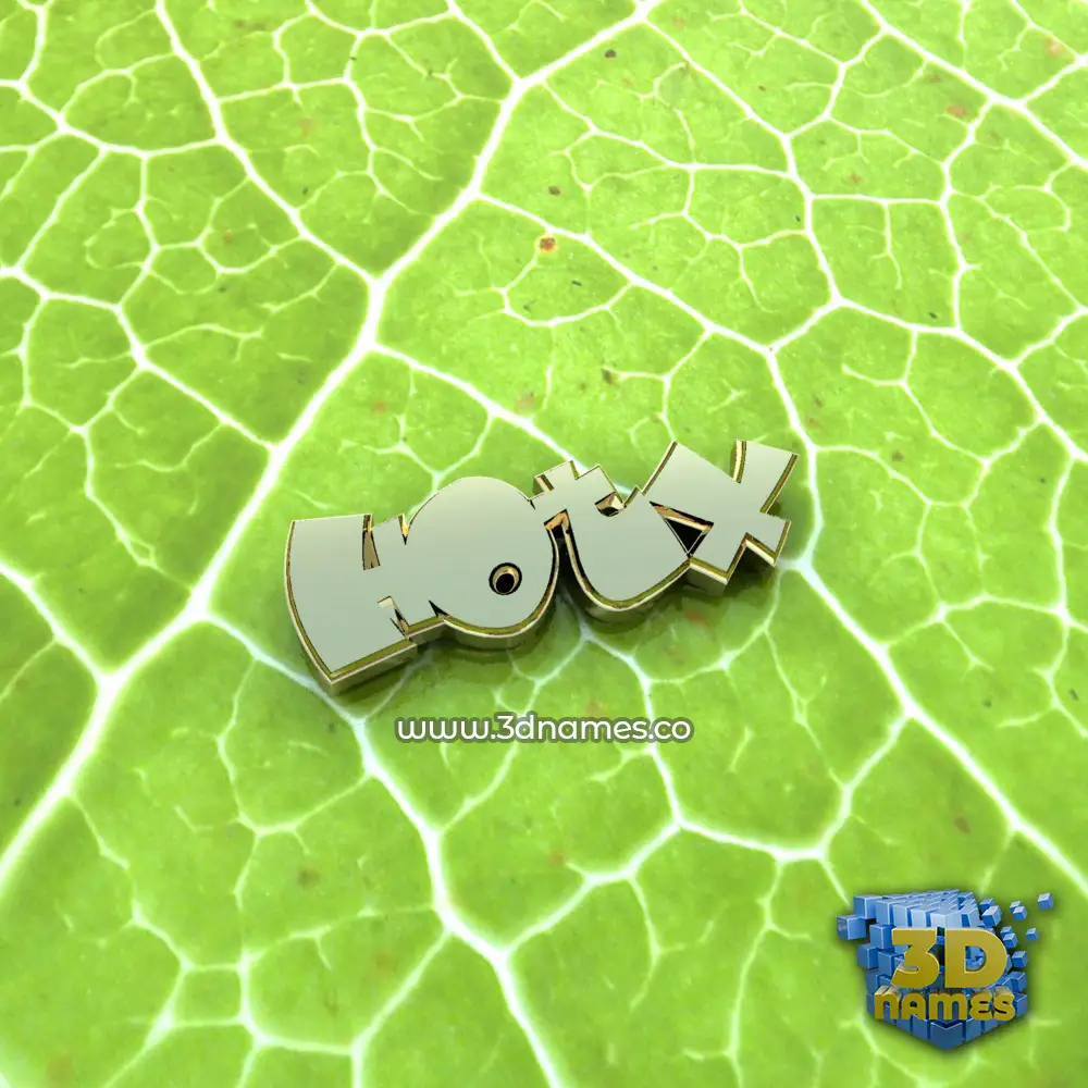hotx in Gold Leaf style - 3D name wallpaper