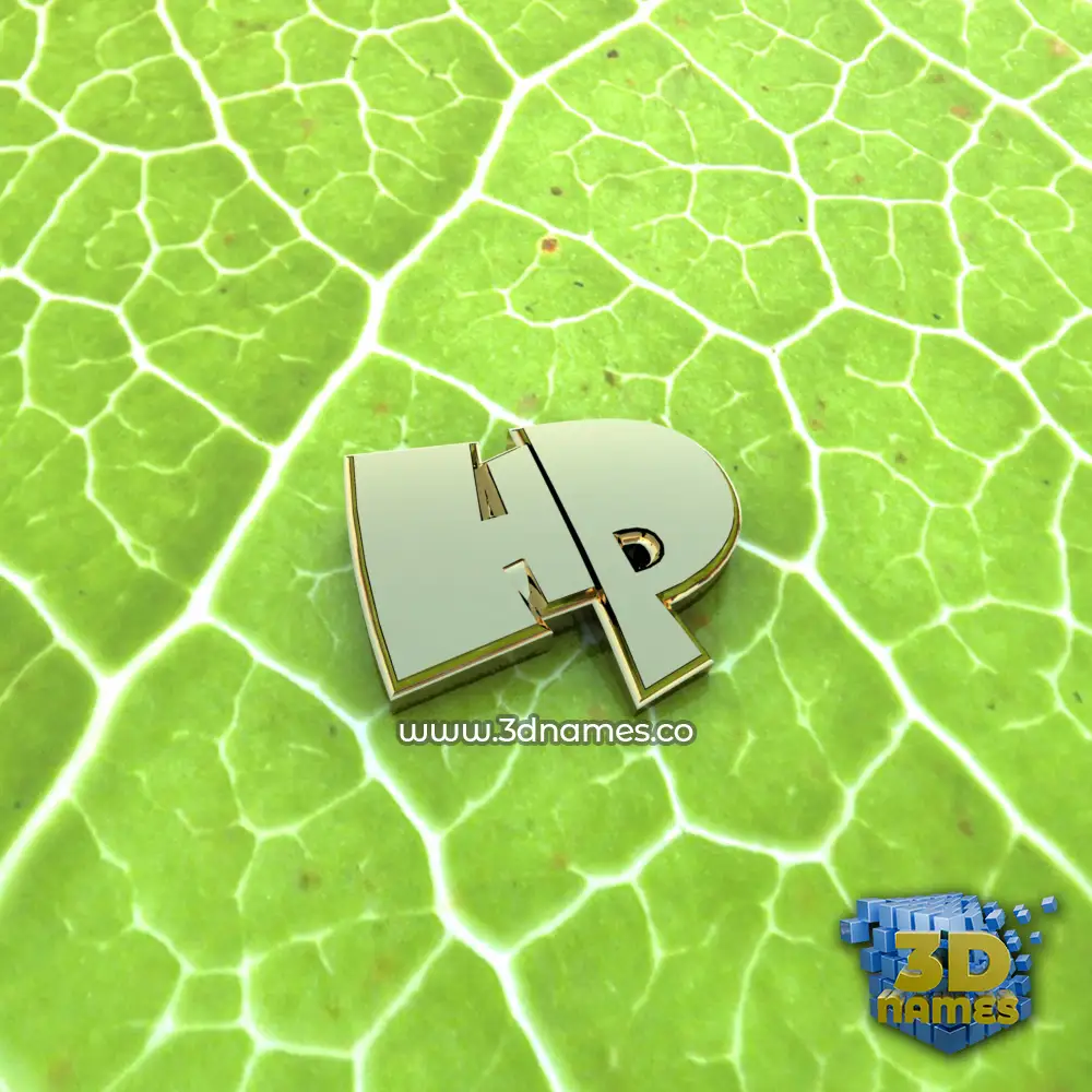 hp in Gold Leaf style - 3D name wallpaper