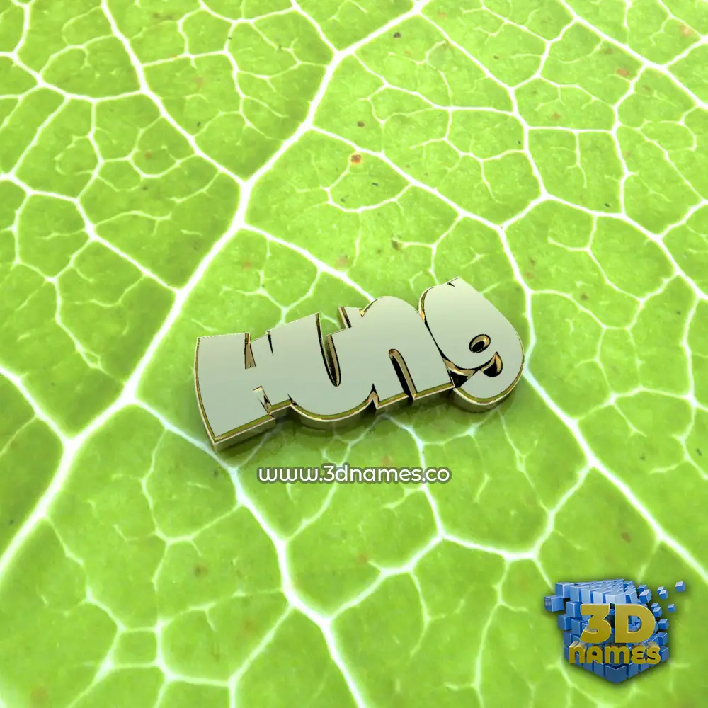 hung in Gold Leaf style - 3D name wallpaper