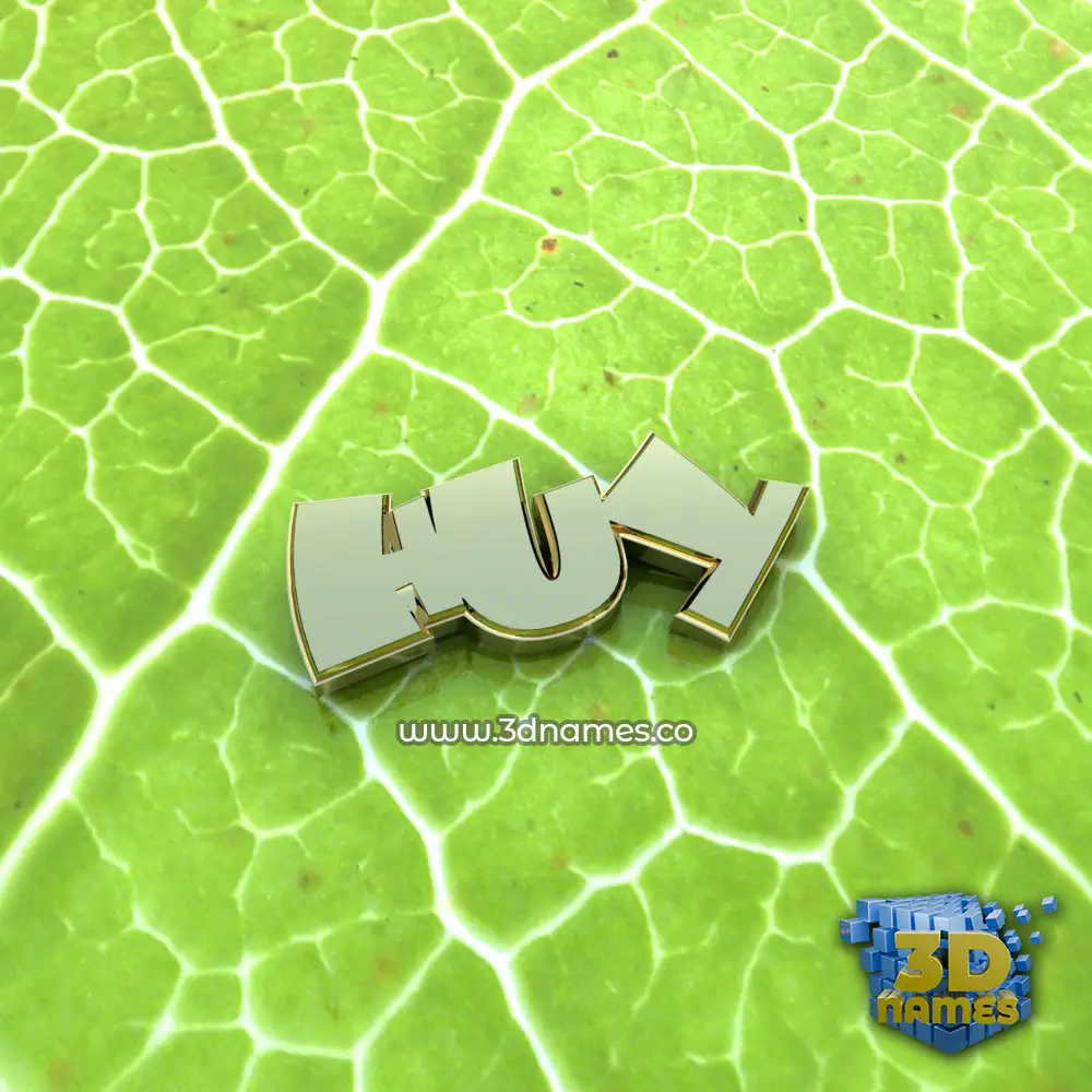 huy in Gold Leaf style - 3D name wallpaper