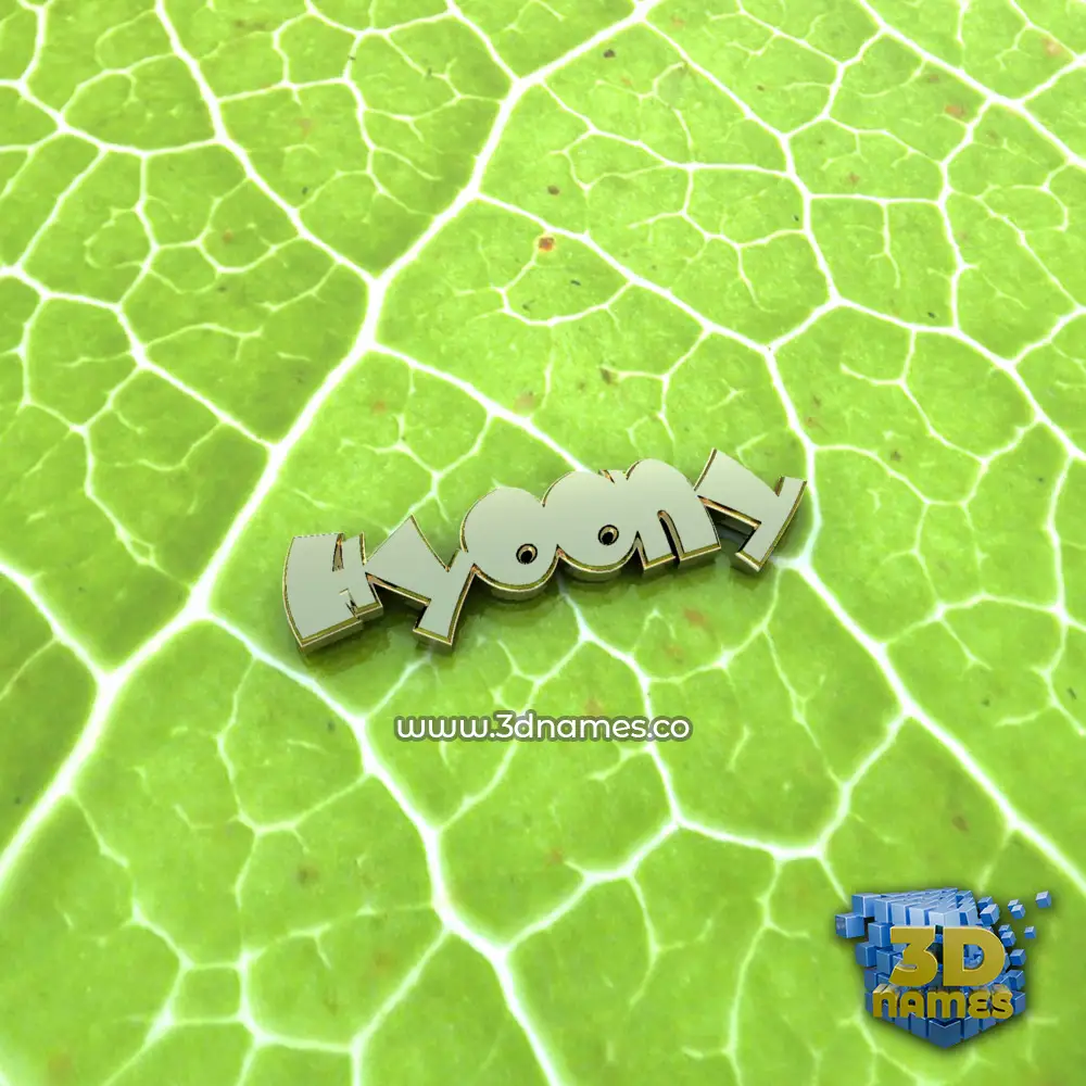 hyoony in Gold Leaf style - 3D name wallpaper