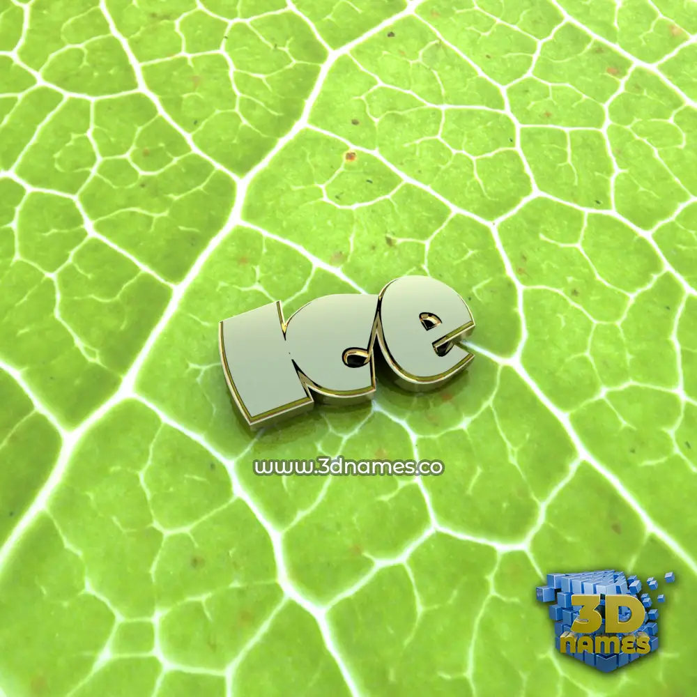 ice in Gold Leaf style - 3D name wallpaper
