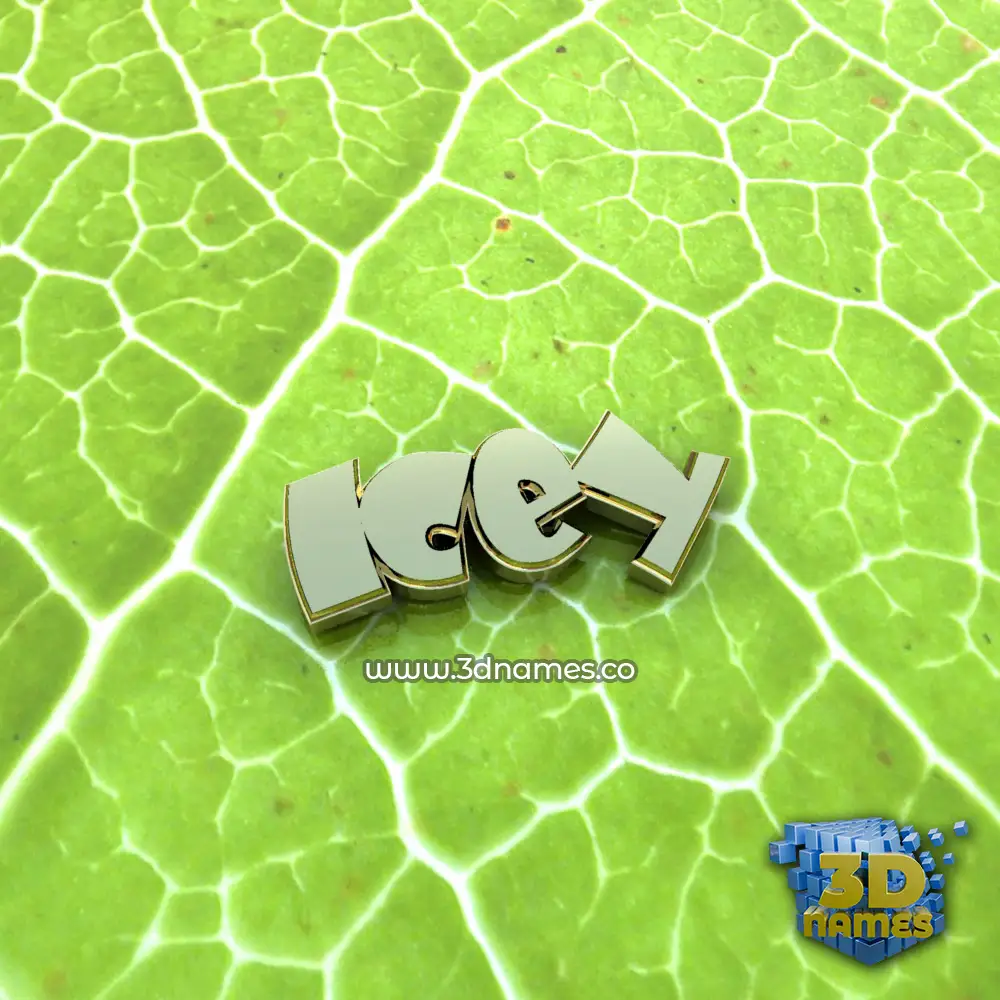 icey in Gold Leaf style - 3D name wallpaper