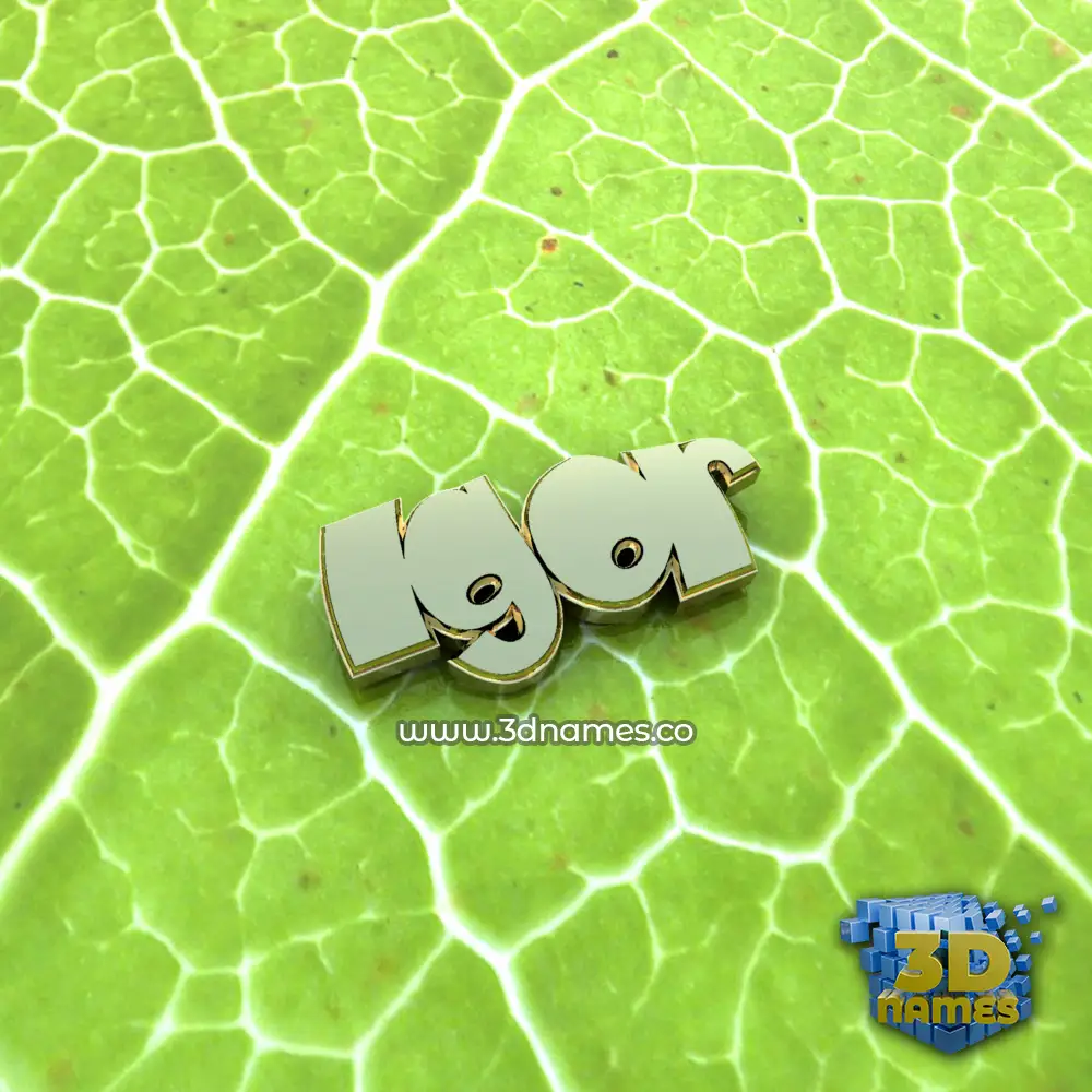 igor in Gold Leaf style - 3D name wallpaper