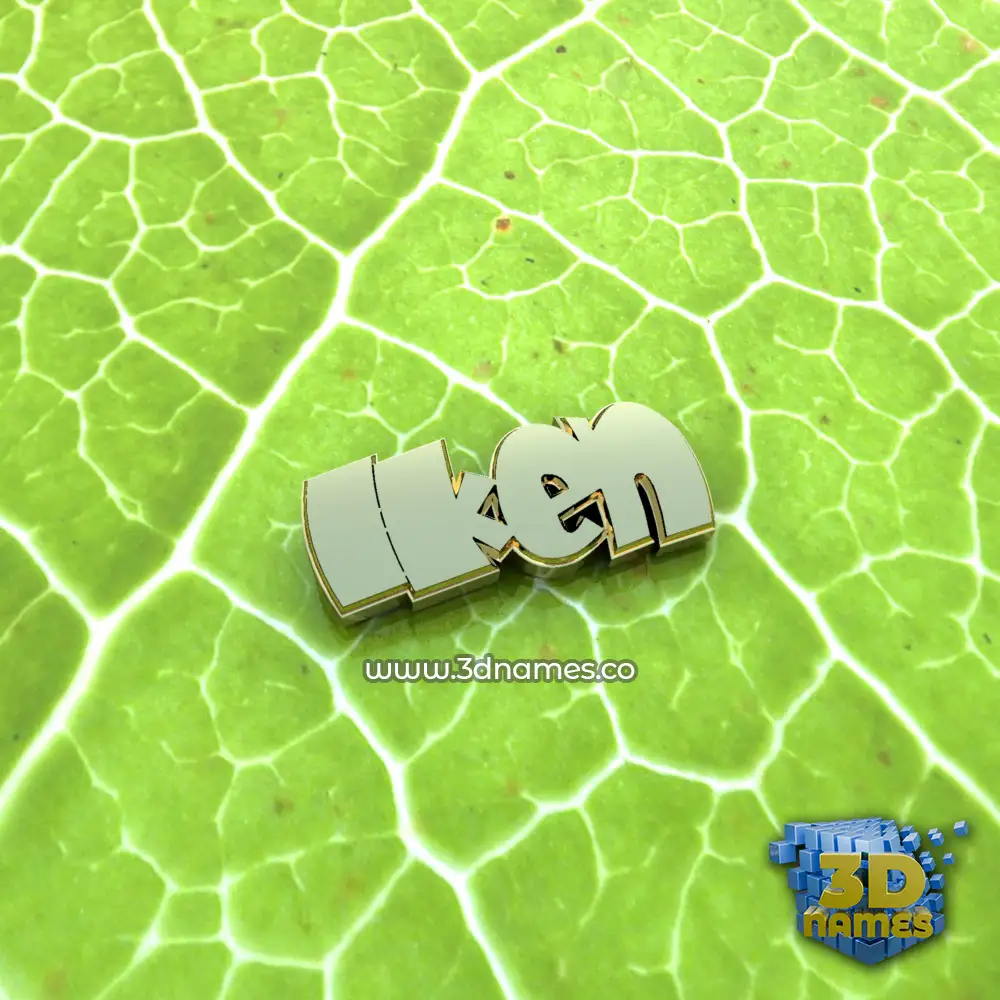 iken in Gold Leaf style - 3D name wallpaper