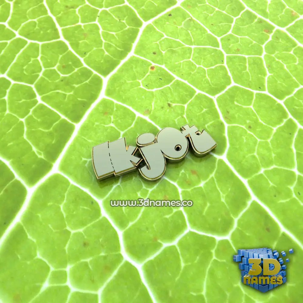 ikjot in Gold Leaf style - 3D name wallpaper