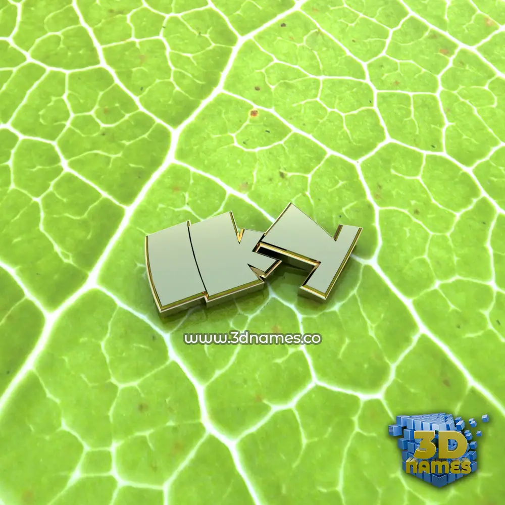 iky in Gold Leaf style - 3D name wallpaper