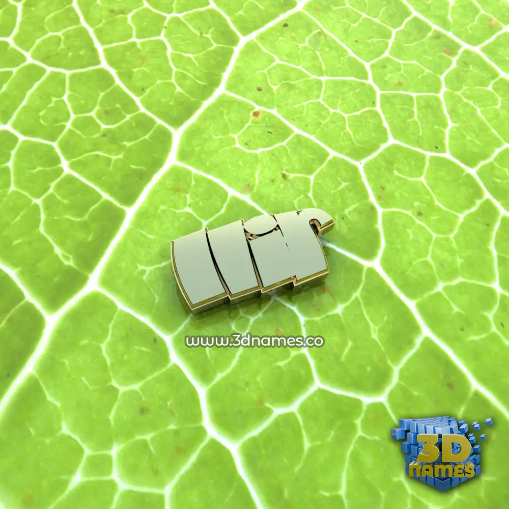 ilir in Gold Leaf style - 3D name wallpaper