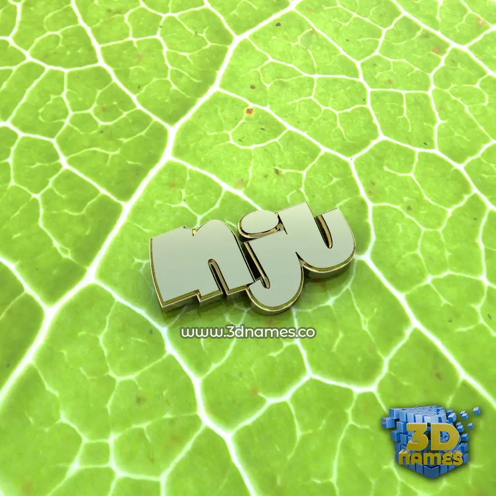 inju in Gold Leaf style - 3D name wallpaper