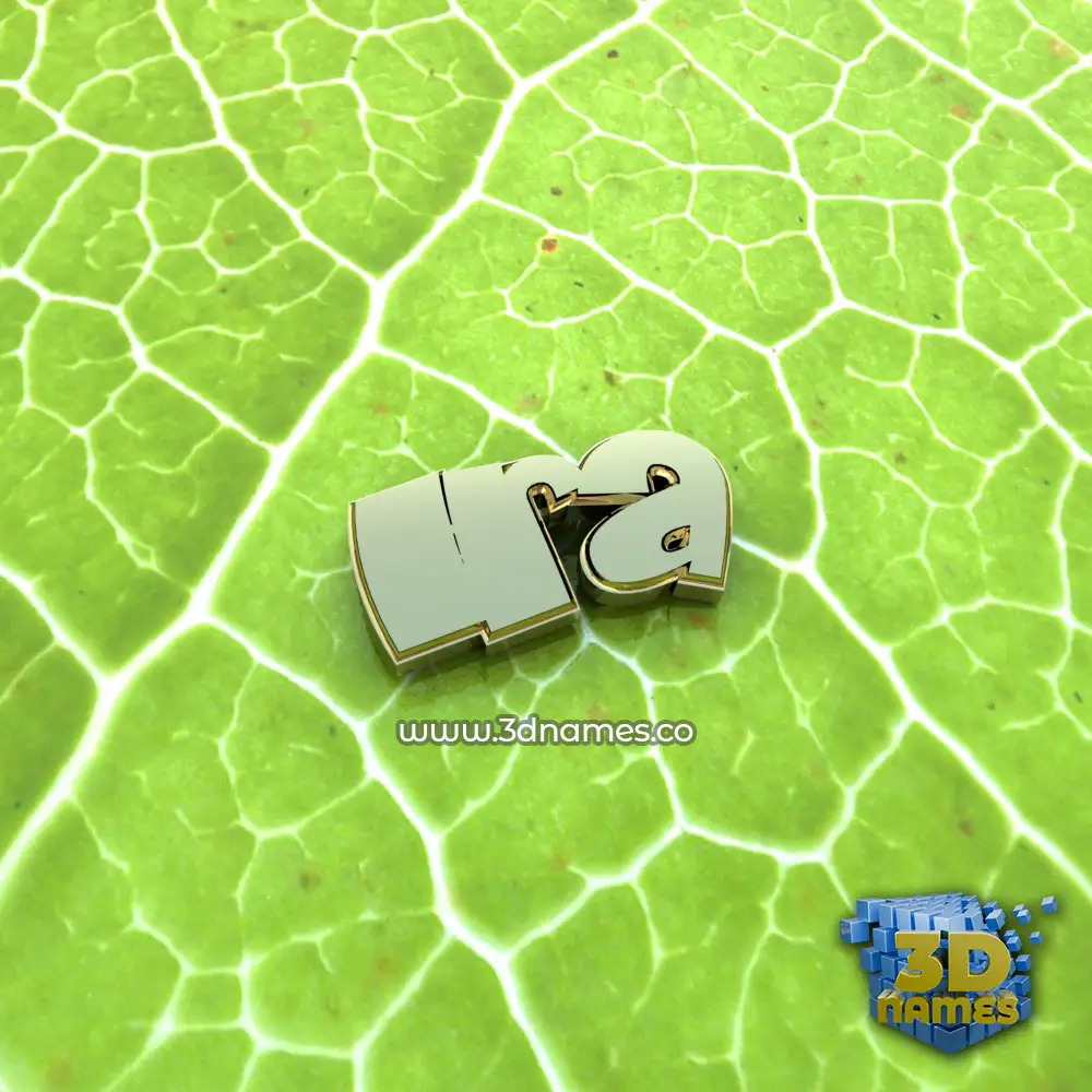 ira in Gold Leaf style - 3D name wallpaper