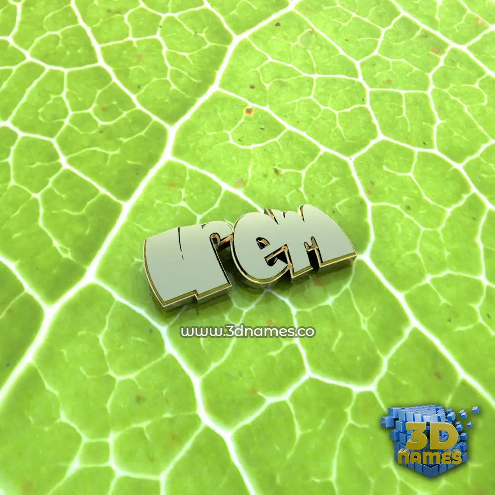 irem in Gold Leaf style - 3D name wallpaper