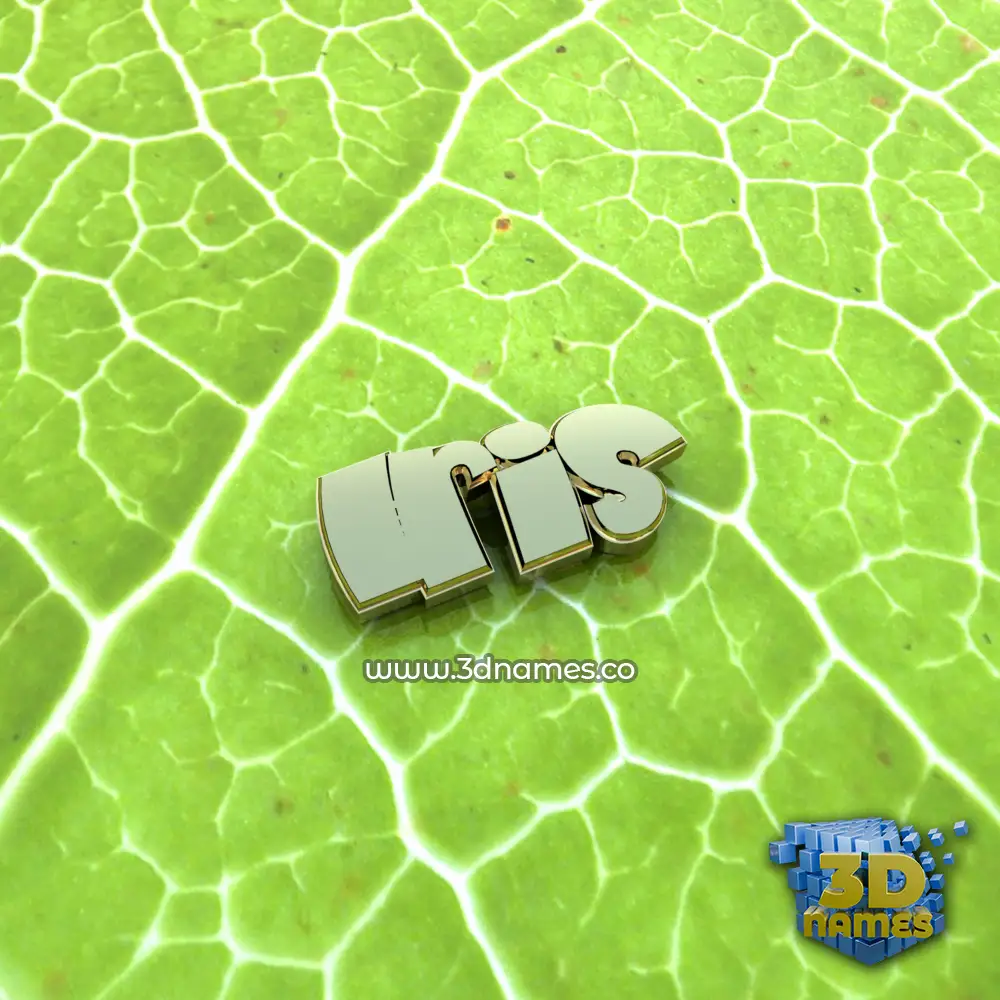 iris in Gold Leaf style - 3D name wallpaper