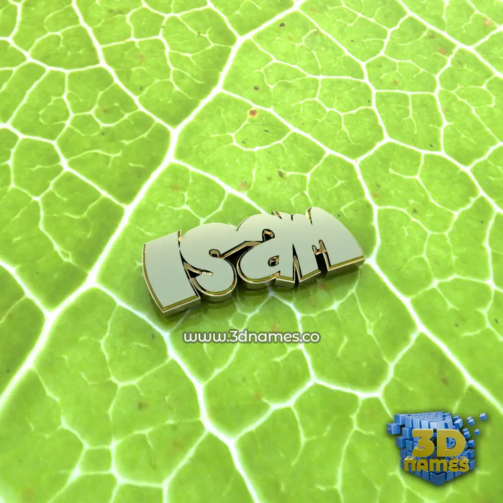 isam in Gold Leaf style - 3D name wallpaper