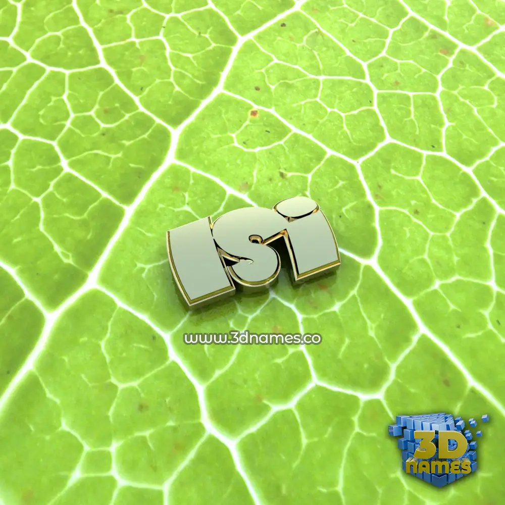 isi in Gold Leaf style - 3D name wallpaper