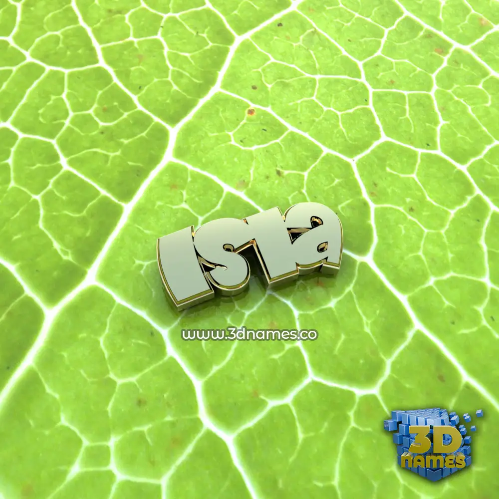 isla in Gold Leaf style - 3D name wallpaper