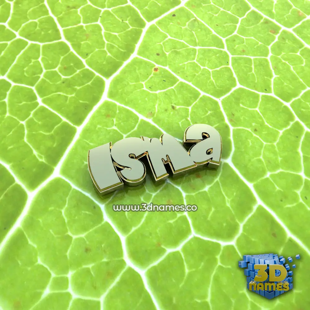 isma in Gold Leaf style - 3D name wallpaper