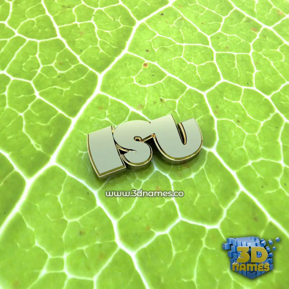 isu in Gold Leaf style - 3D name wallpaper