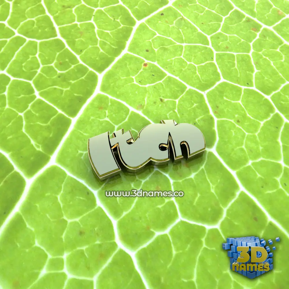 itch in Gold Leaf style - 3D name wallpaper