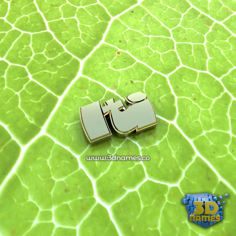 iti in Gold Leaf style - 3D name wallpaper