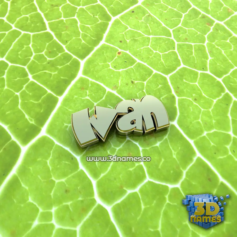 ivan in Gold Leaf style - 3D name wallpaper