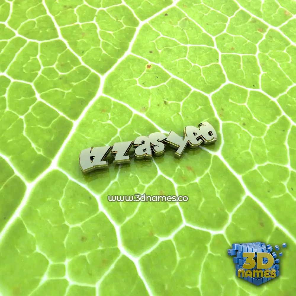 izzasyed in Gold Leaf style - 3D name wallpaper