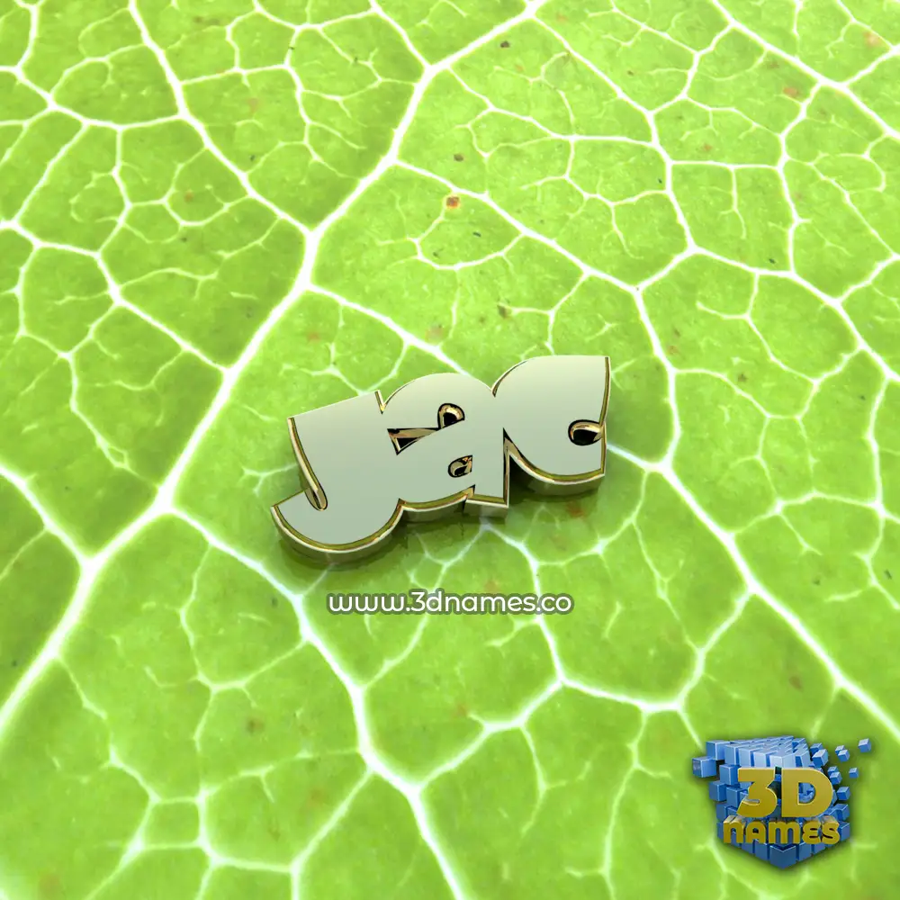 jac in Gold Leaf style - 3D name wallpaper