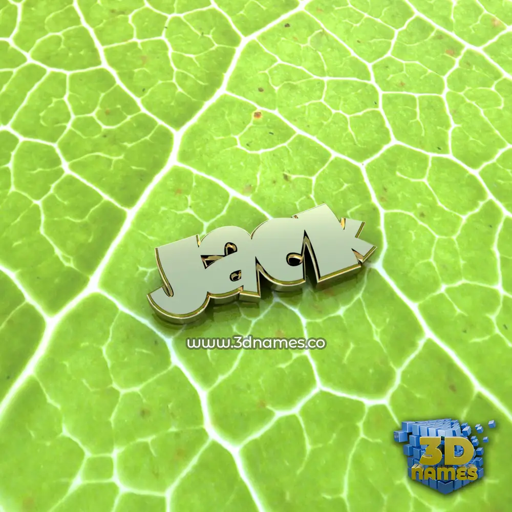 jack in Gold Leaf style - 3D name wallpaper