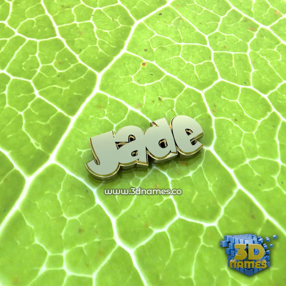 jade in Gold Leaf style - 3D name wallpaper