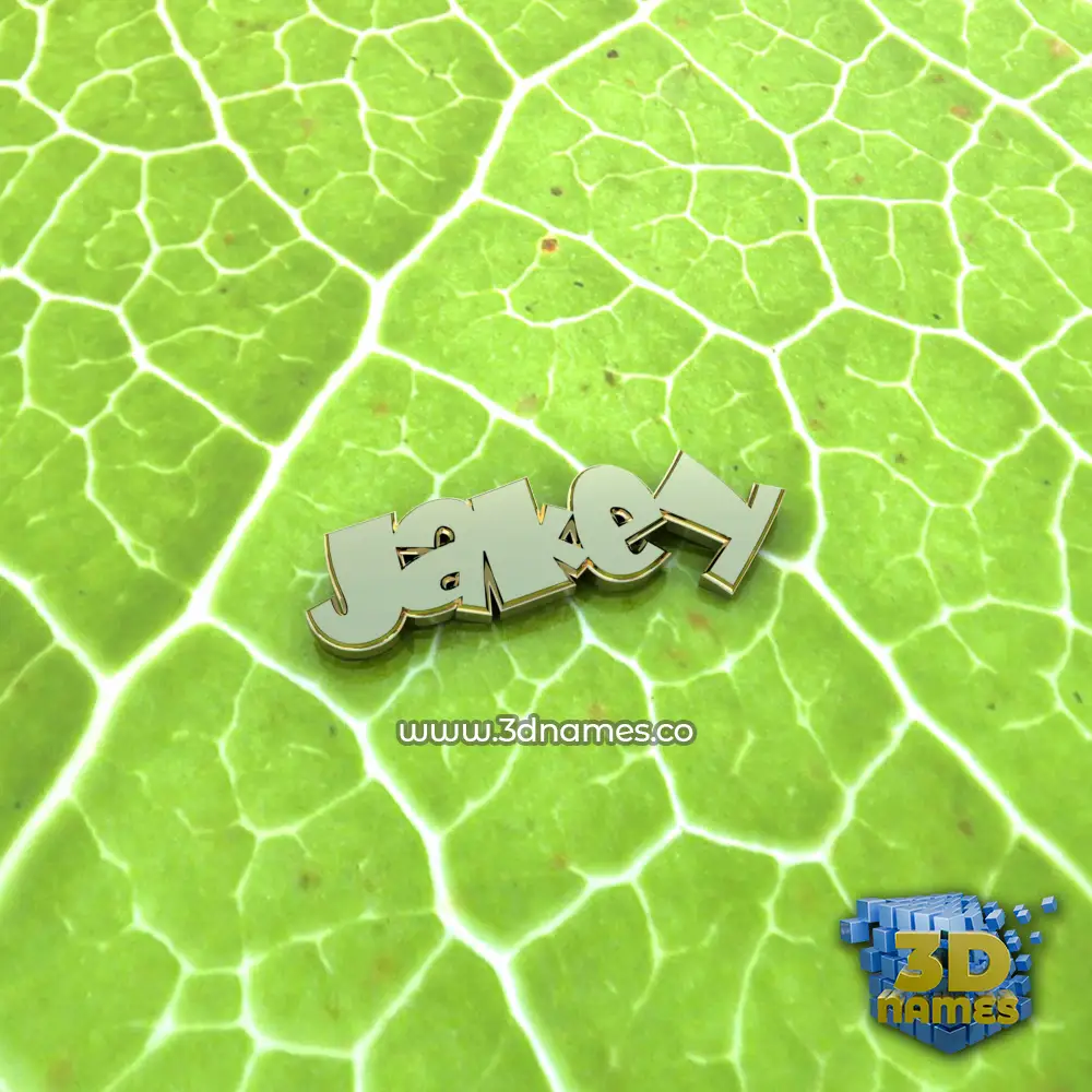 jakey in Gold Leaf style - 3D name wallpaper