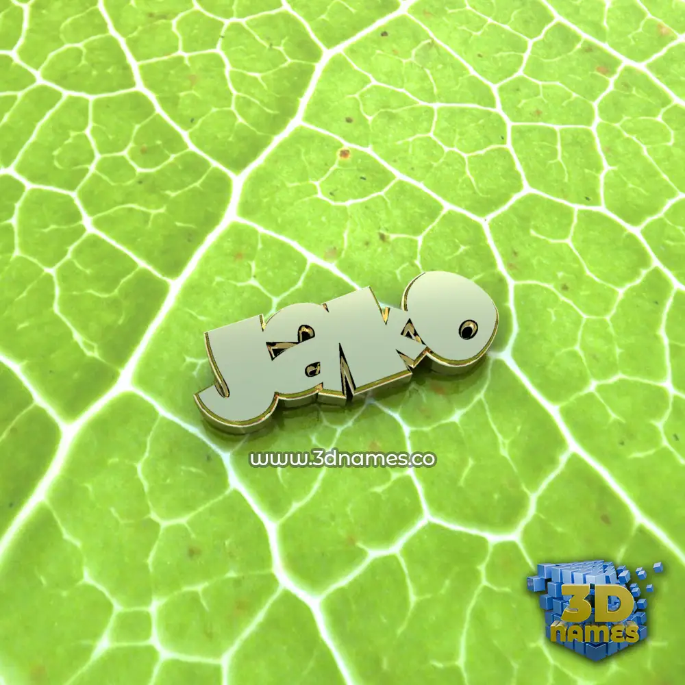jako in Gold Leaf style - 3D name wallpaper