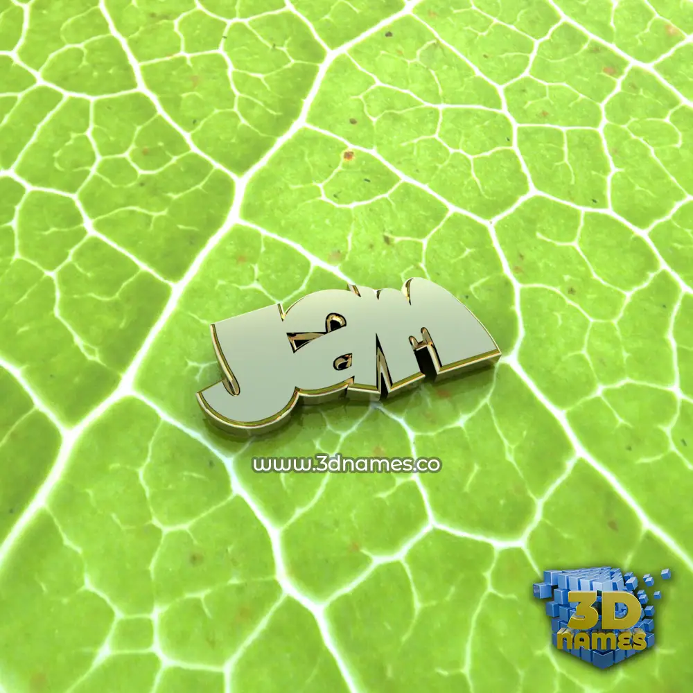 jam in Gold Leaf style - 3D name wallpaper