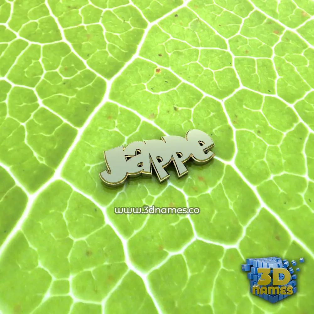 jappe in Gold Leaf style - 3D name wallpaper