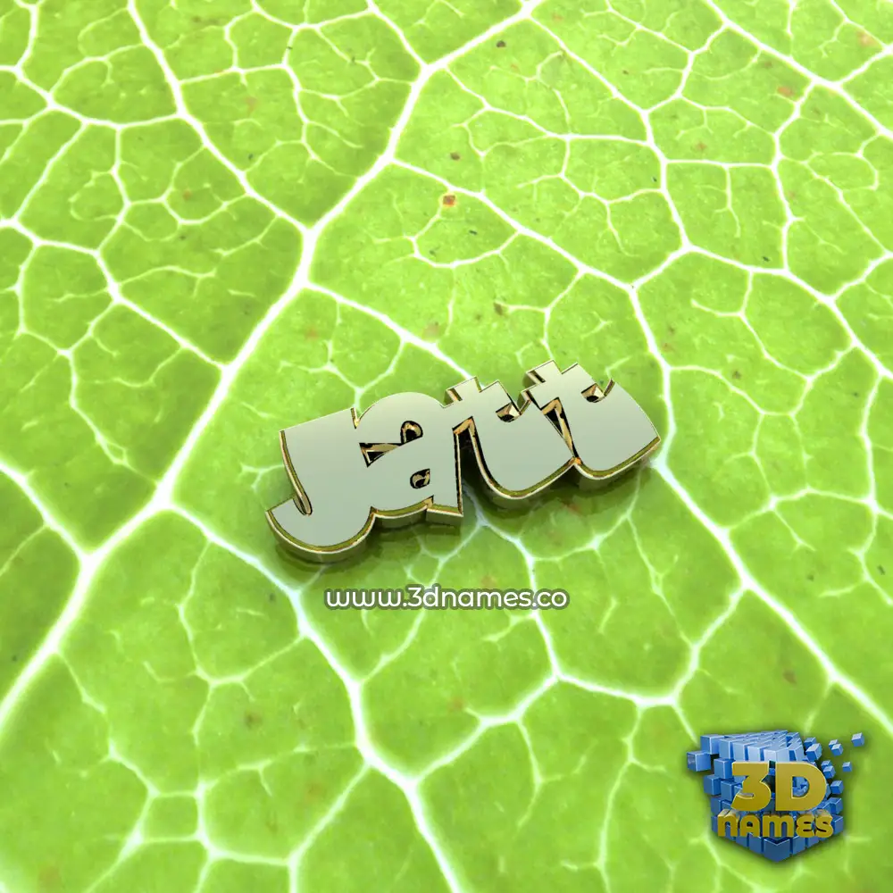 jatt in Gold Leaf style - 3D name wallpaper