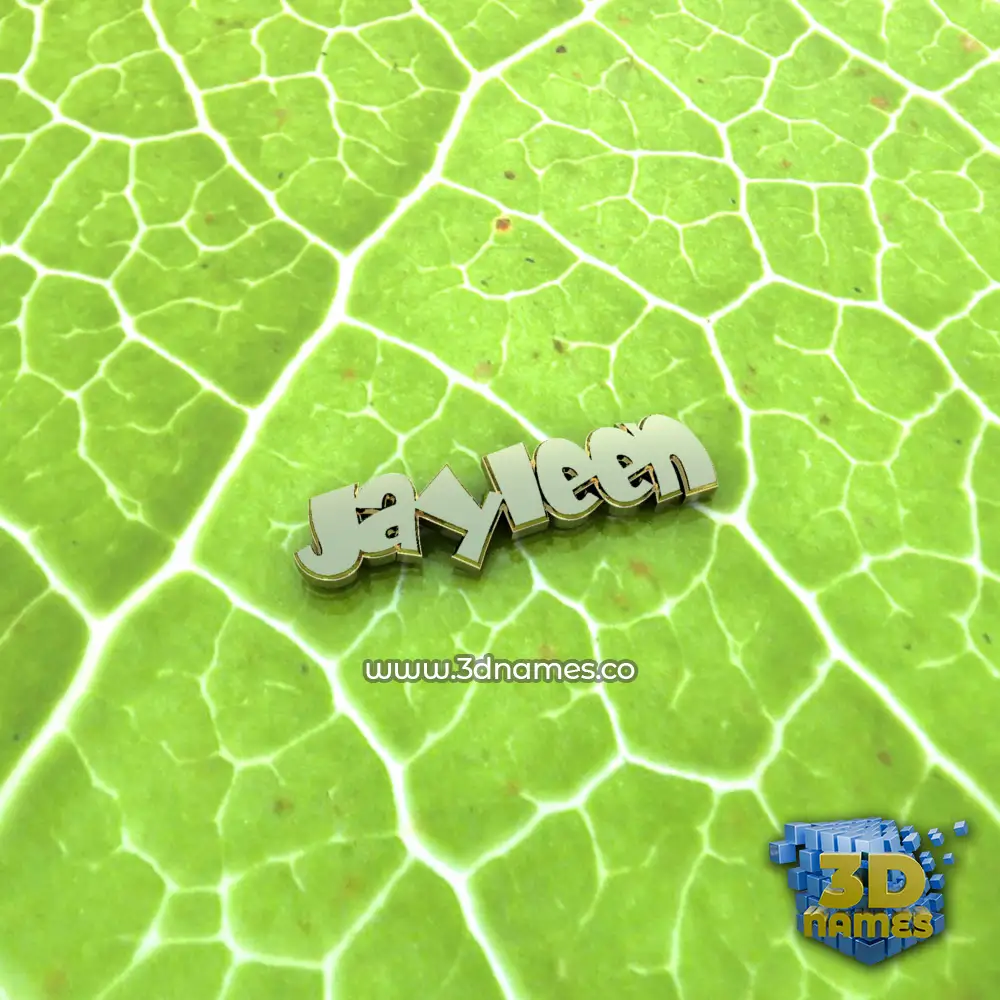 jayleen in Gold Leaf style - 3D name wallpaper