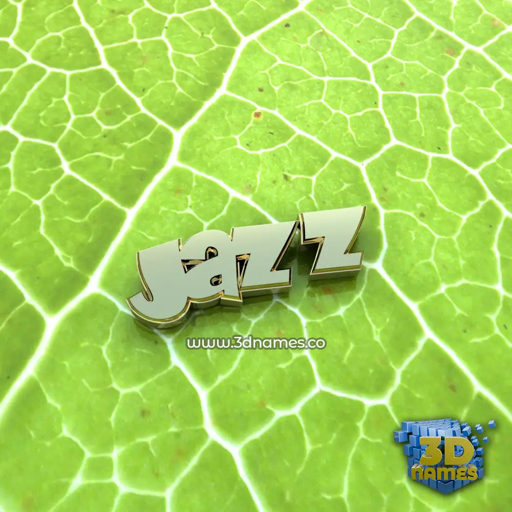 jazz in Gold Leaf style - 3D name wallpaper