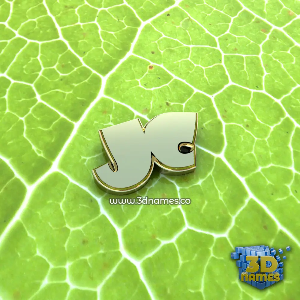 jc in Gold Leaf style - 3D name wallpaper