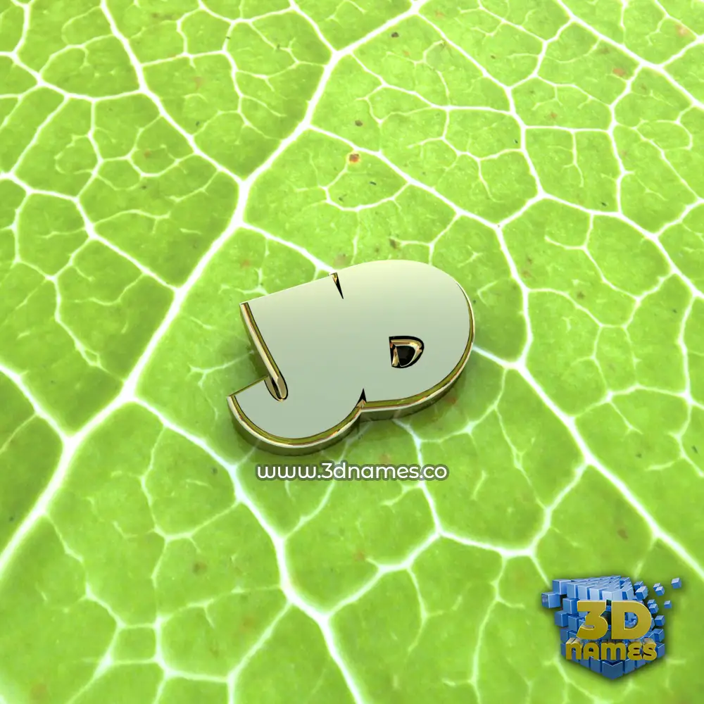 jd in Gold Leaf style - 3D name wallpaper