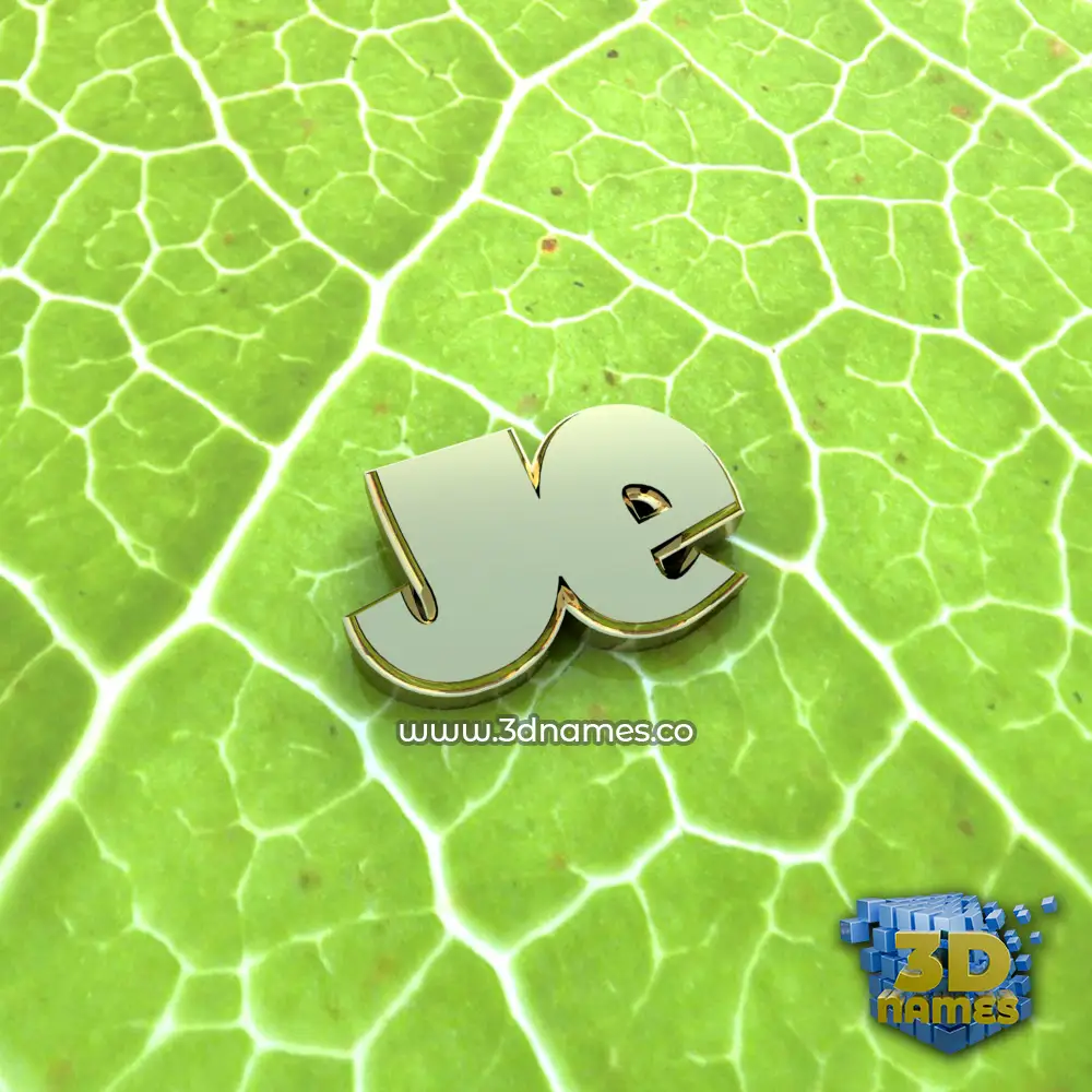 je in Gold Leaf style - 3D name wallpaper