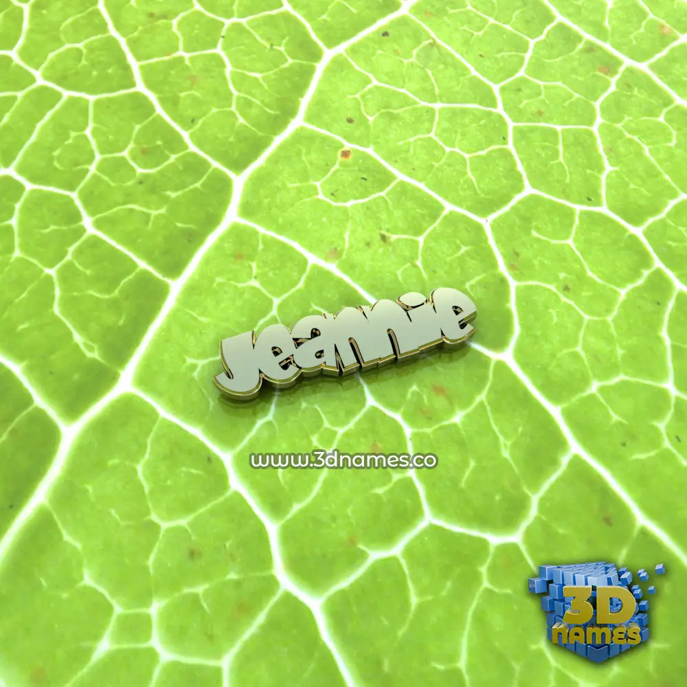 jeannie in Gold Leaf style - 3D name wallpaper