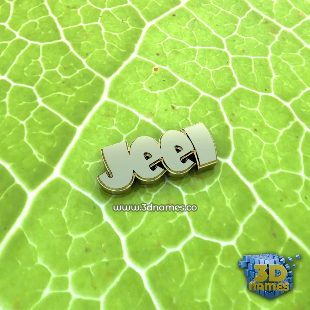 jeel in Gold Leaf style - 3D name wallpaper